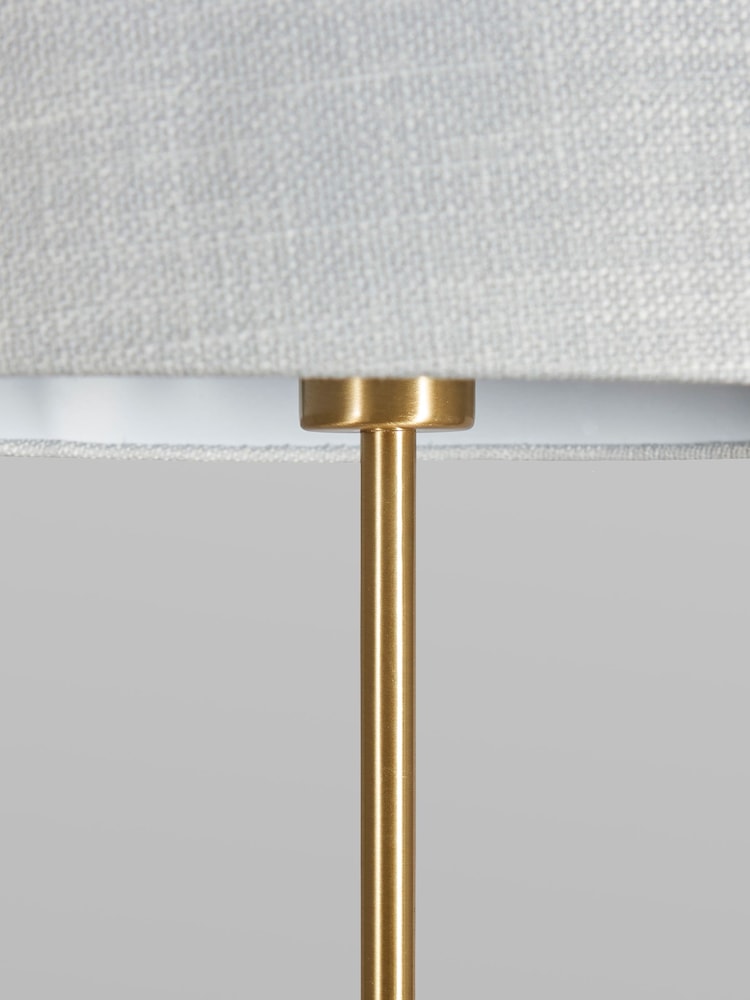 BHS Satin Brass Stassy Tripod Feet Floor Lamp - Image 2 of 4