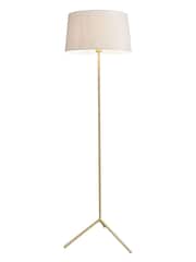 BHS Satin Brass Stassy Tripod Feet Floor Lamp - Image 4 of 4