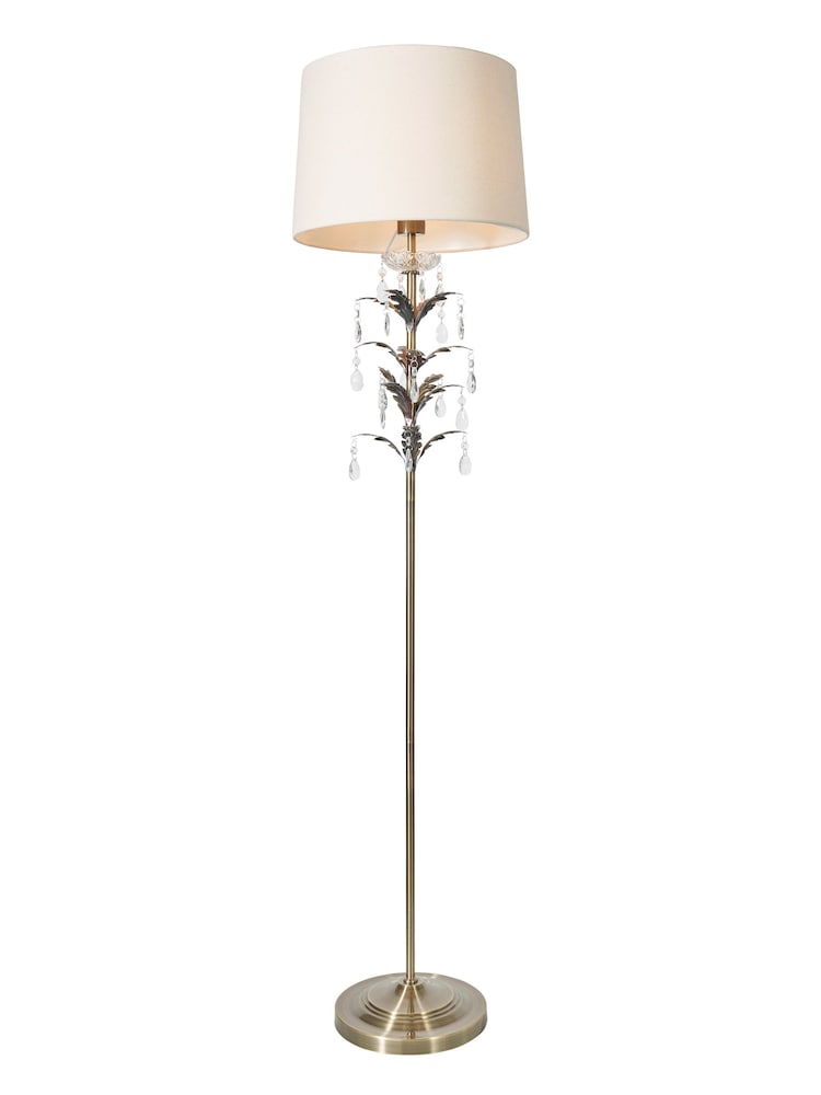 BHS Antique Brass Paisley Floor Lamp - Image 4 of 4