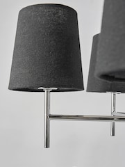 BHS Black/Chrome Mira 5 Light Semi Flush Ceiling Light - Image 2 of 4