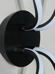 BHS Black Alvar LED 2 Wall Light - Image 3 of 4