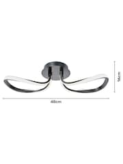 BHS Black Alvar LED 2 Wall Light - Image 4 of 4