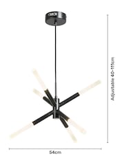 BHS Black Maeve LED 6 Ceiling Light - Image 4 of 4