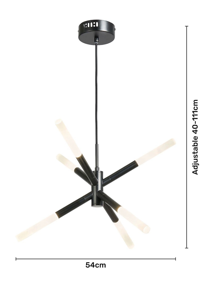 BHS Black Maeve LED 6 Ceiling Light - Image 4 of 4