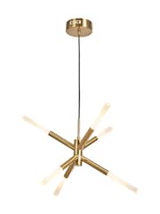 BHS Satin Brass Maeve LED 6 Ceiling Light - Image 4 of 5