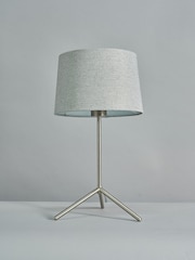 BHS Satin Nickel Stassy Tripod Feet Table Lamp - Image 5 of 5