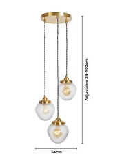 BHS Brass Betty Cluster Light Ceiling Light - Image 5 of 5