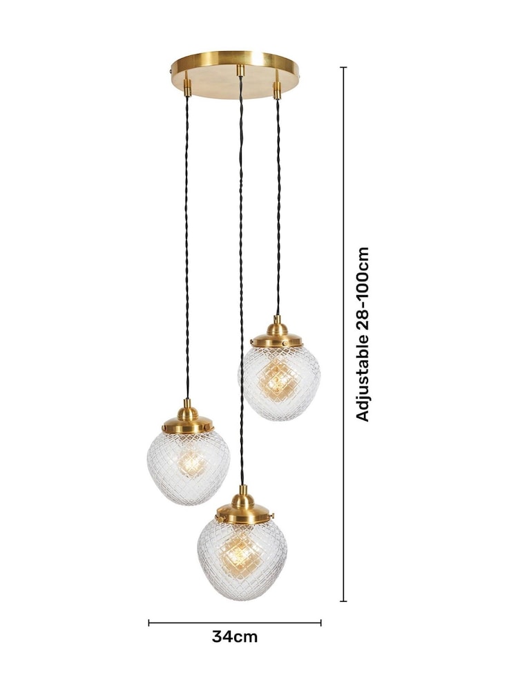 BHS Brass Betty Cluster Light Ceiling Light - Image 5 of 5 BHS Brass Betty Cluster Light Ceiling Light - Image 5 of 5