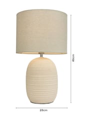 BHS Cream Ceramic Beehive Table Lamp - Image 4 of 6