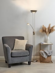 BHS Satin Nickel LED Mother & Child Floor Lamp - Image 1 of 5