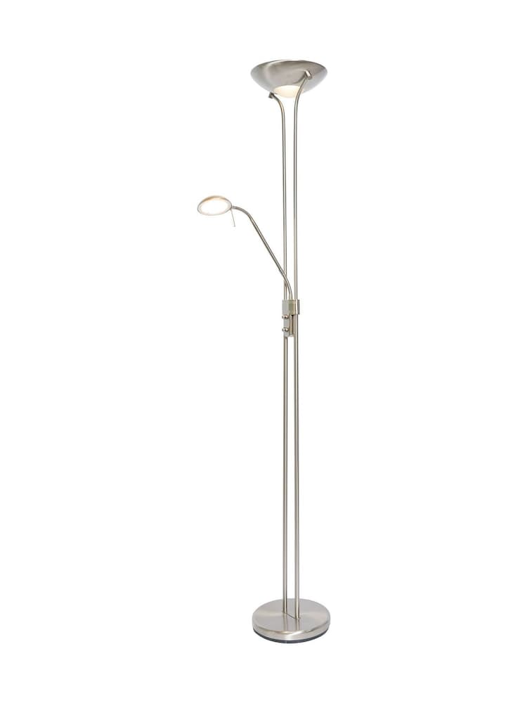 BHS Satin Nickel LED Mother & Child Floor Lamp - Image 2 of 5