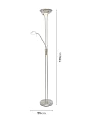 BHS Satin Nickel LED Mother & Child Floor Lamp - Image 4 of 5