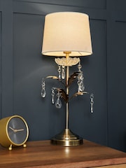 BHS Antique Brass Paisley Table Lamp - Image 1 of 5