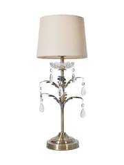 BHS Antique Brass Paisley Table Lamp - Image 2 of 5