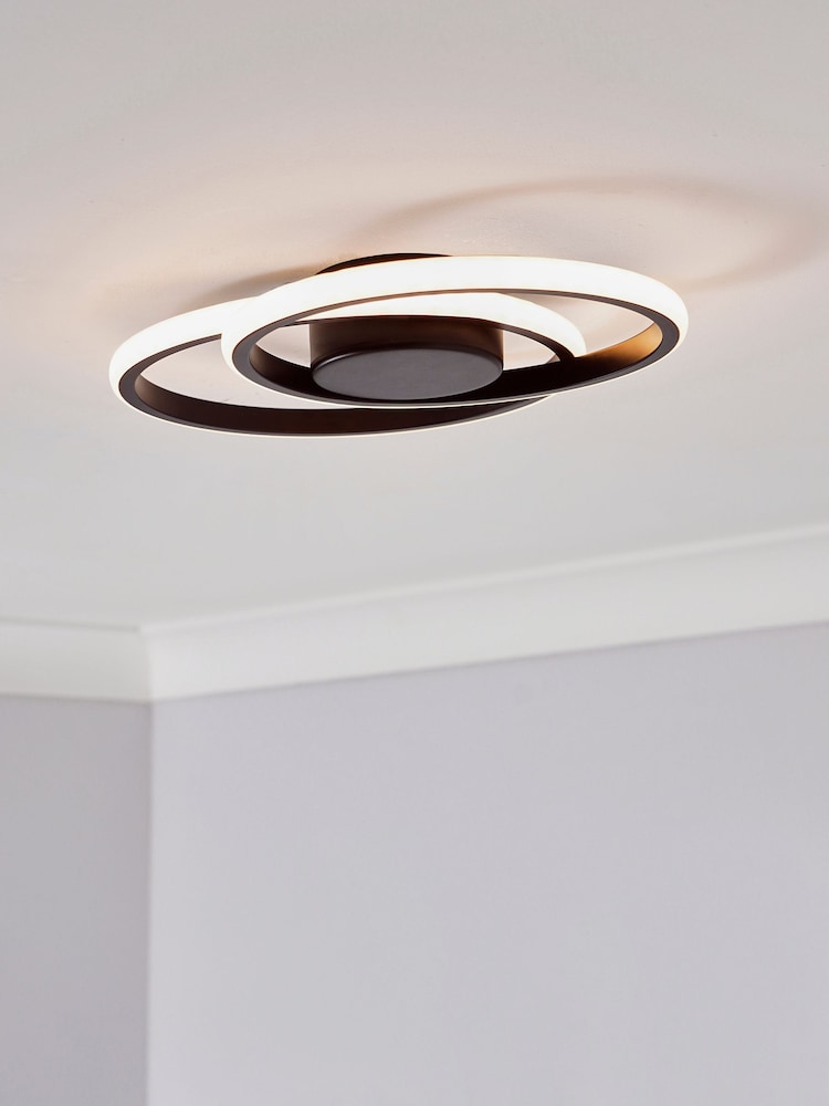 BHS Black Pei 2 Ring Wall Light - Image 1 of 4