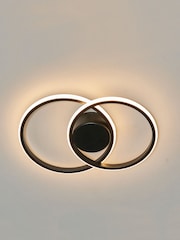BHS Black Pei 2 Ring Wall Light - Image 3 of 4
