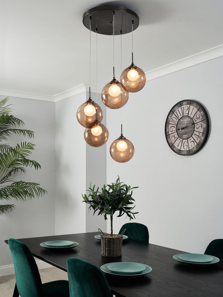 BHS Brass Peatrice 5 Light Cluster Pendant Ceiling Light - Image 1 of 5