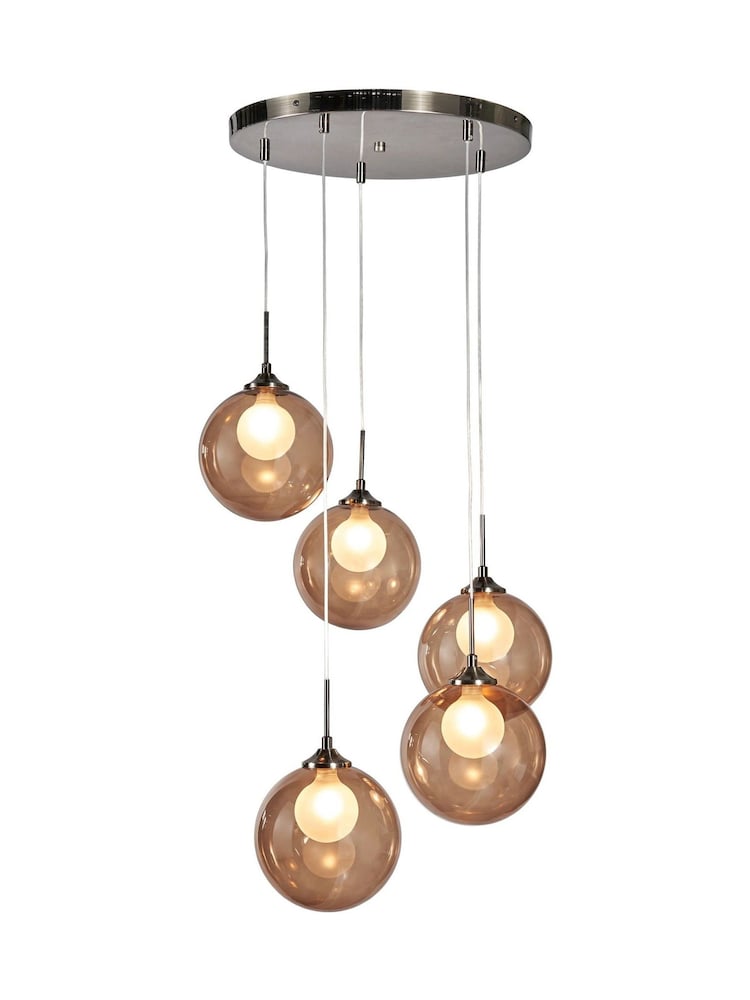 BHS Brass Peatrice 5 Light Cluster Pendant Ceiling Light - Image 2 of 5