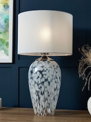 BHS Nickel Agnes Flakestone Table Lamp - Image 1 of 5