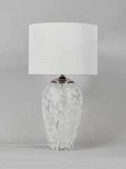 BHS Nickel Agnes Flakestone Table Lamp - Image 2 of 5