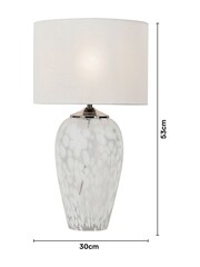 BHS Nickel Agnes Flakestone Table Lamp - Image 4 of 5