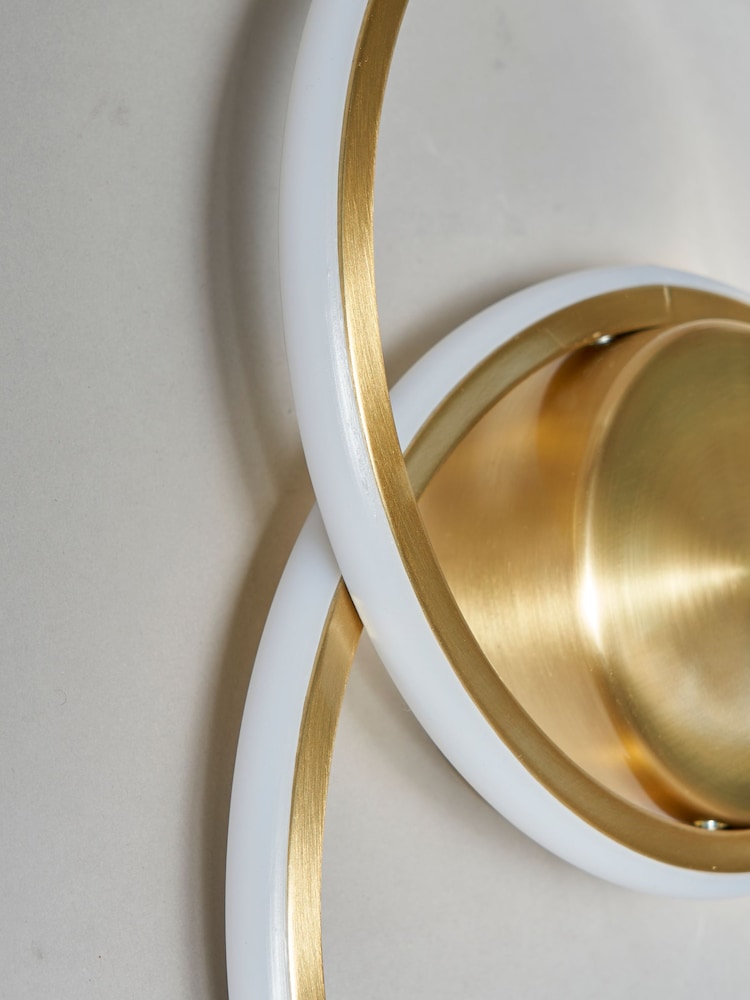 BHS Brass Pei 2 Ring Wall Light - Image 2 of 4