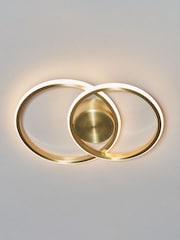 BHS Brass Pei 2 Ring Wall Light - Image 3 of 4