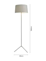 BHS Satin Nickel Stassy Tripod Feet Floor Lamp - Image 4 of 5