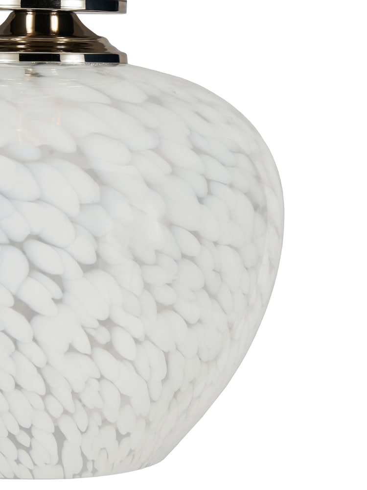BHS Nickel Agnes Flakestone Semi Flush Ceiling Light - Image 2 of 4