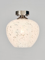 BHS Nickel Agnes Flakestone Semi Flush Ceiling Light - Image 3 of 4