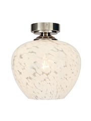 BHS Nickel Agnes Flakestone Semi Flush Ceiling Light - Image 4 of 4