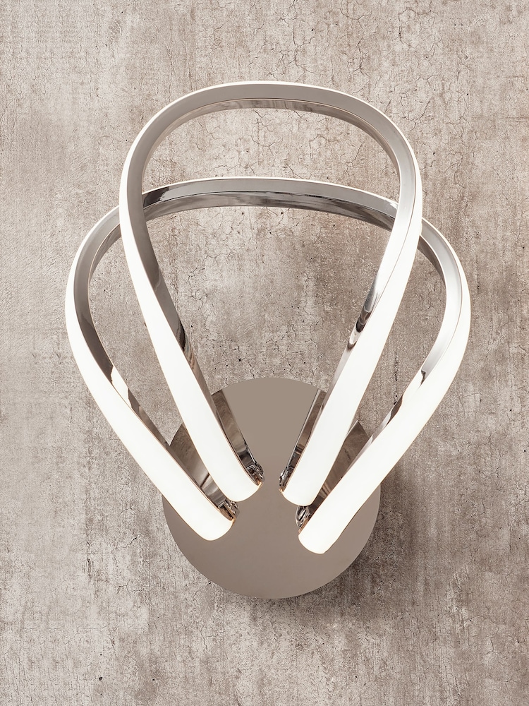 BHS Chrome Alvar LED 2 Overlapped Wall Light - Image 1 of 4