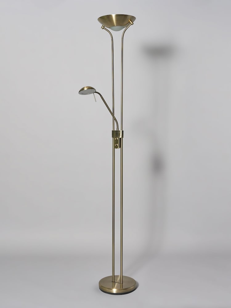 BHS Antique Brass LED Mother & Child Floor Lamp - Image 2 of 5