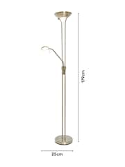 BHS Antique Brass LED Mother & Child Floor Lamp - Image 4 of 5