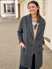 JoJo Maman Bébé Grey Maternity Tailored Coat - Image 5 of 5
