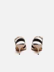 Jigsaw Nude Leather Kitten Heels - Image 6 of 6