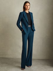 Reiss Teal Jade Wool Blend Single Breasted Suit Blazer - Image 1 of 5