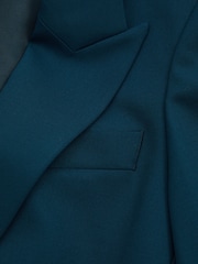 Reiss Teal Jade Wool Blend Single Breasted Suit Blazer - Image 5 of 5
