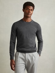 Reiss Derby Grey Marl Merino Mixer 2 Pack Pack of Two Merino Wool Jumpers - Image 2 of 5