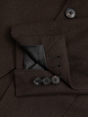 Reiss Chocolate Brown Attire Single-Breasted Wool Blend Blazer Slim Fit - Image 5 of 6