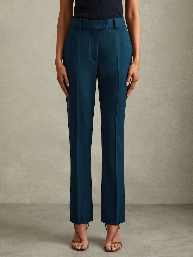 Reiss Teal Jade Slim Fit Wool Blend Suit Trousers - Image 1 of 6