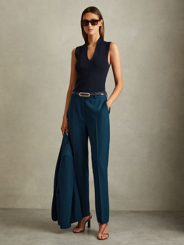 Reiss Jade Slim Fit Wool Blend Suit Trousers - Image 3 of 6