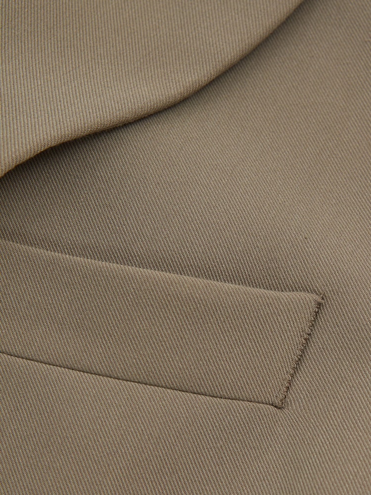 Reiss Khaki Madelyn Double Breasted Longline Suit Waistcoat - Image 5 of 5