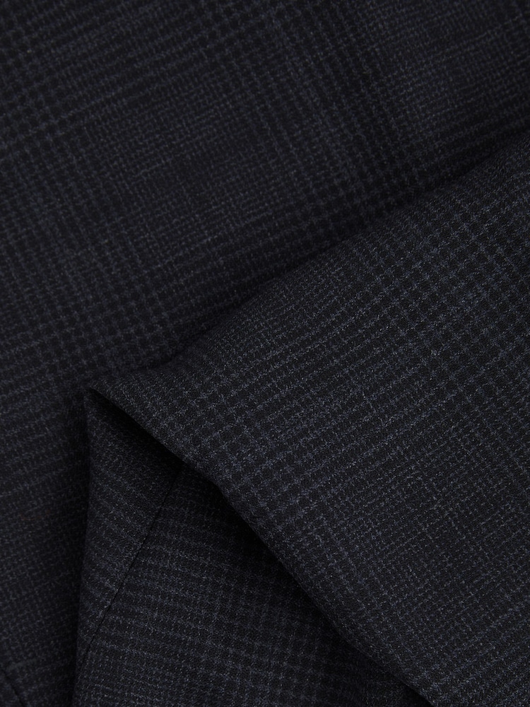 Reiss Navy Grace Wool Blend Suit Trousers in Prince of Wales Check - Image 5 of 5