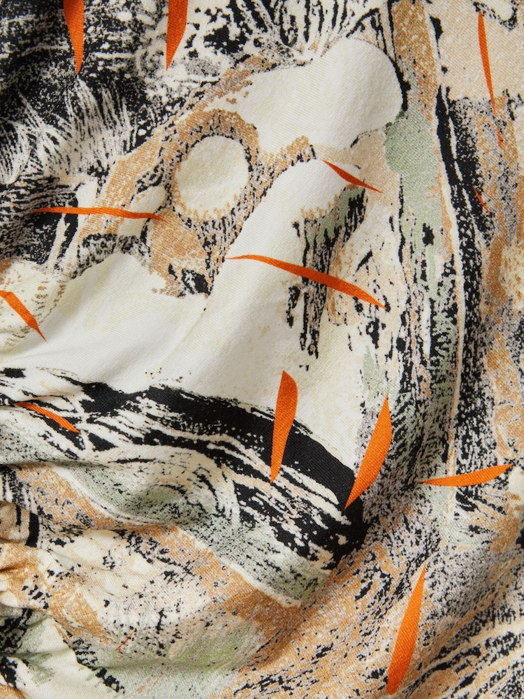 Reiss Multi Lennia Printed Jersey Midi Dress - Image 5 of 5