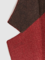 Reiss Rust Red Attire Single-Breasted Wool Blend Blazer Slim Fit - Image 6 of 7