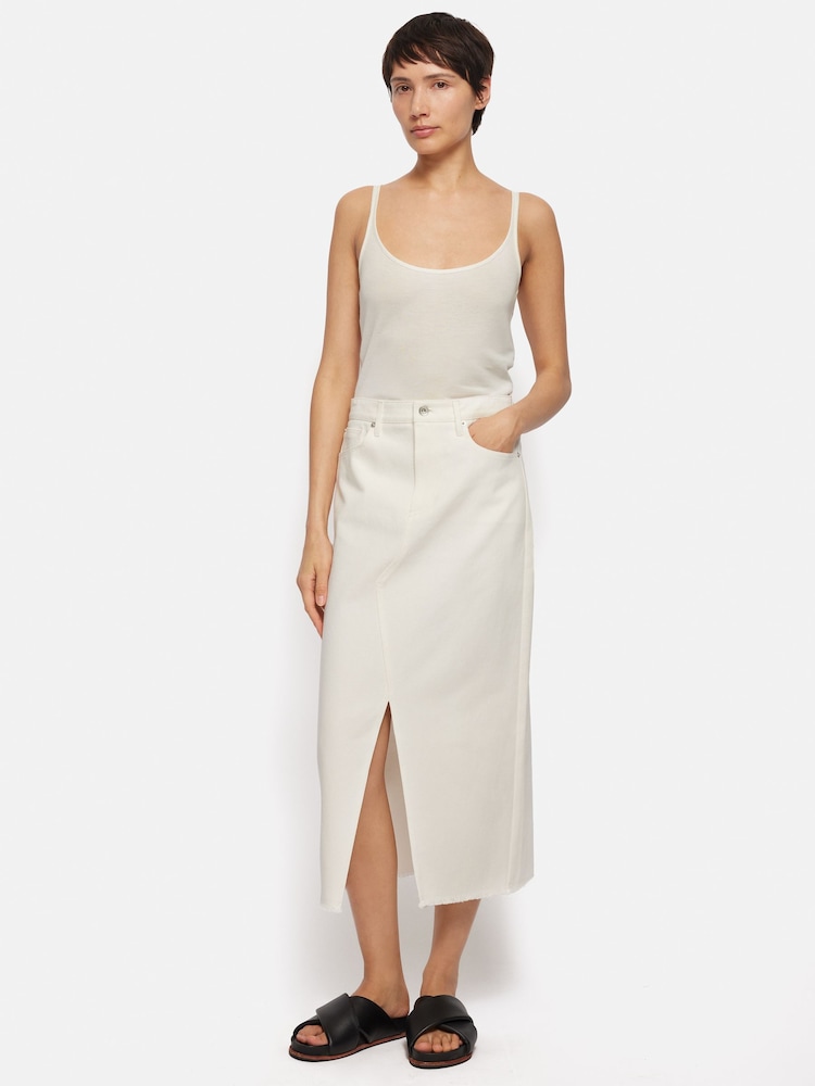 Jigsaw Natural 100% Cotton Denim Maxi Skirt - Image 2 of 7