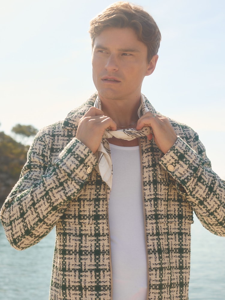 Reiss Champagne/Brown Venice Reiss | Ché Cotton Paisley Print Bandana - Image 1 of 4
