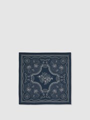 Reiss Navy/White Venice Reiss | Ché Cotton Paisley Print Bandana - Image 1 of 5