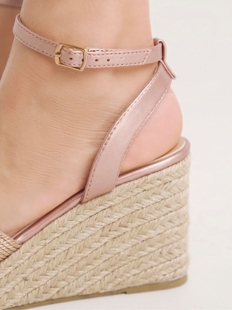 JD Williams Wide Fit Cross-Over Vamp Espadrilles - Imagen 2 de 5